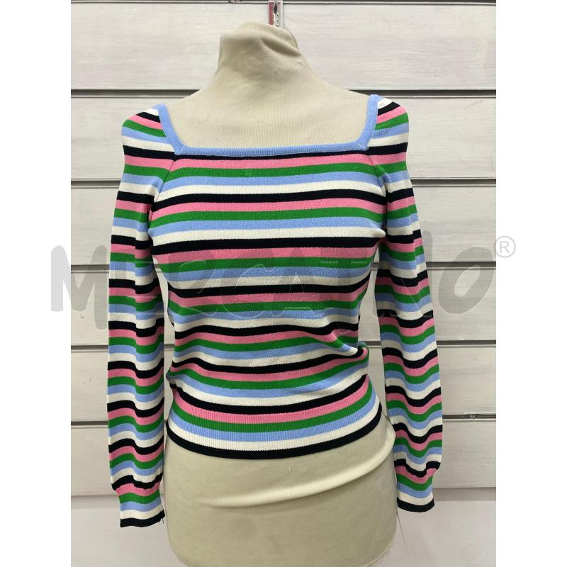 MAGLIETTA DONNA SUOLI FILO RIGHE MULTICOLOR | Mercatino dell'Usato Lago patria - giugliano in c. 1