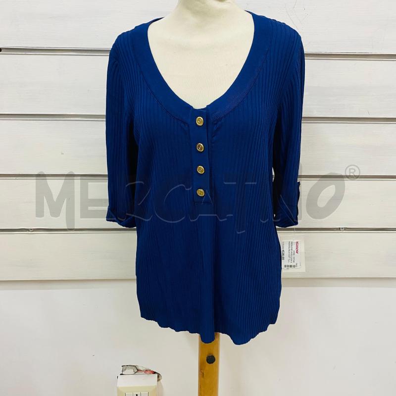 MAGLIONE UOMO LUISA SPAGNOLI BLU COSTINE BOTTONI  | Mercatino dell'Usato Lago patria - giugliano in c. 1