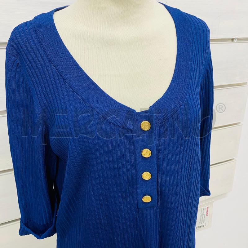 MAGLIONE UOMO LUISA SPAGNOLI BLU COSTINE BOTTONI  | Mercatino dell'Usato Lago patria - giugliano in c. 2