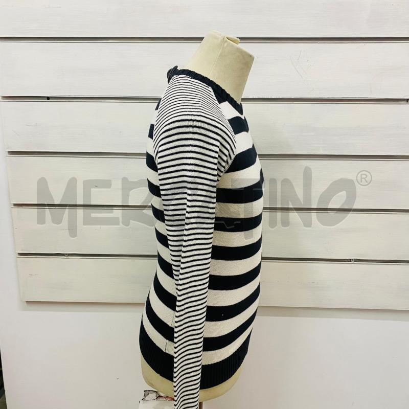 MAGLIONE UOMO TOMMY HILFIGER RIGHE BLU PANNA  | Mercatino dell'Usato Lago patria - giugliano in c. 4