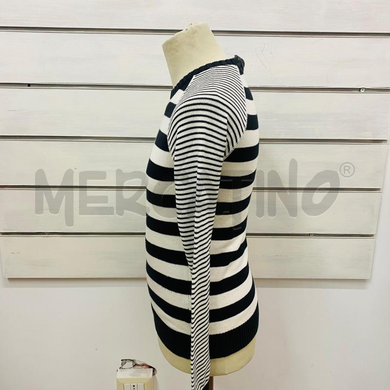 MAGLIONE UOMO TOMMY HILFIGER RIGHE BLU PANNA  | Mercatino dell'Usato Lago patria - giugliano in c. 5