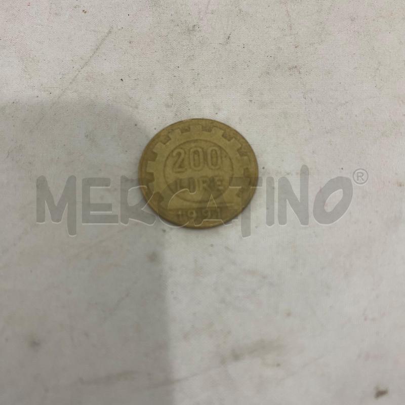 MONETA 200 LIRE 1991 | Mercatino dell'Usato Lago patria - giugliano in c. 2