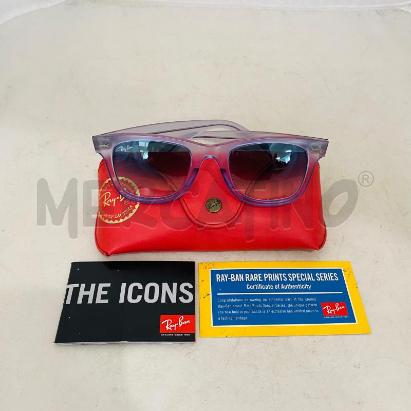 OCCHIALI DONNA RAYBAN LILLA LENTE BLU SFUMATA | Mercatino dell'Usato Lago patria - giugliano in c. 1