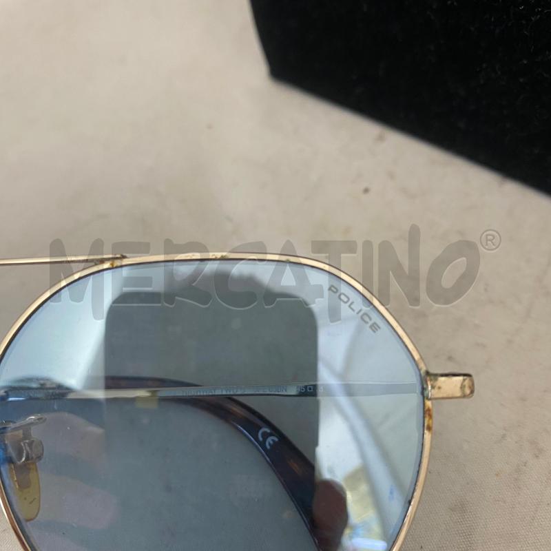 OCCHIALI UOMO POLICE METALLO DORATO LENTE BLU | Mercatino dell'Usato Lago patria - giugliano in c. 3
