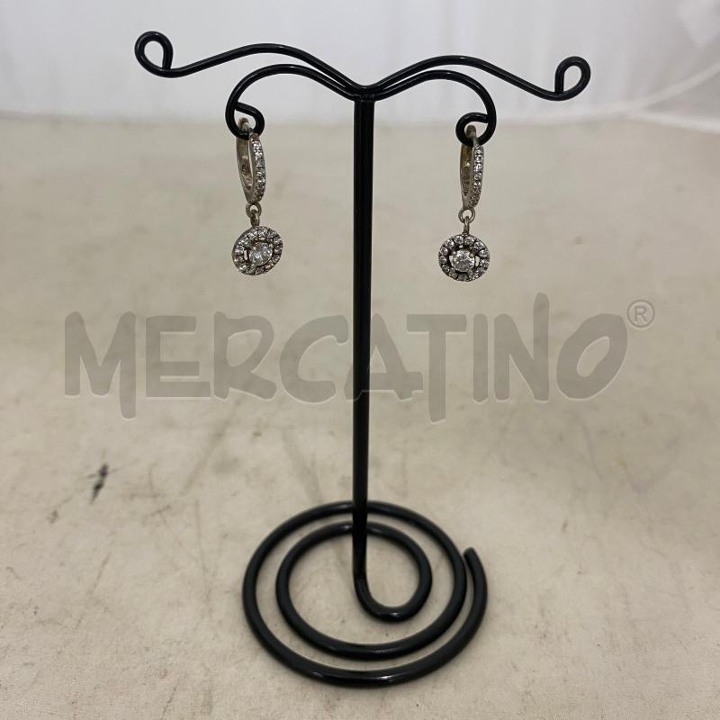 ORECCHINI CERCHI PICCOLI STRASS CON PENDENTE TONDO | Mercatino dell'Usato Lago patria - giugliano in c. 1