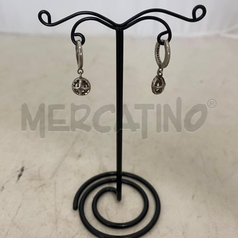 ORECCHINI CERCHI PICCOLI STRASS CON PENDENTE TONDO | Mercatino dell'Usato Lago patria - giugliano in c. 3