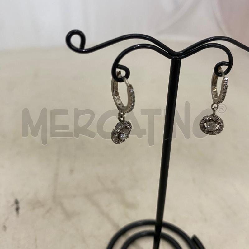 ORECCHINI CERCHI PICCOLI STRASS CON PENDENTE TONDO | Mercatino dell'Usato Lago patria - giugliano in c. 4