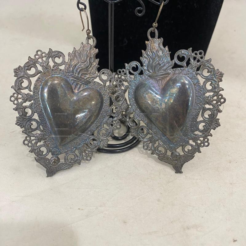 ORECCHINI COPPIA CUORE GRANDE | Mercatino dell'Usato Lago patria - giugliano in c. 1