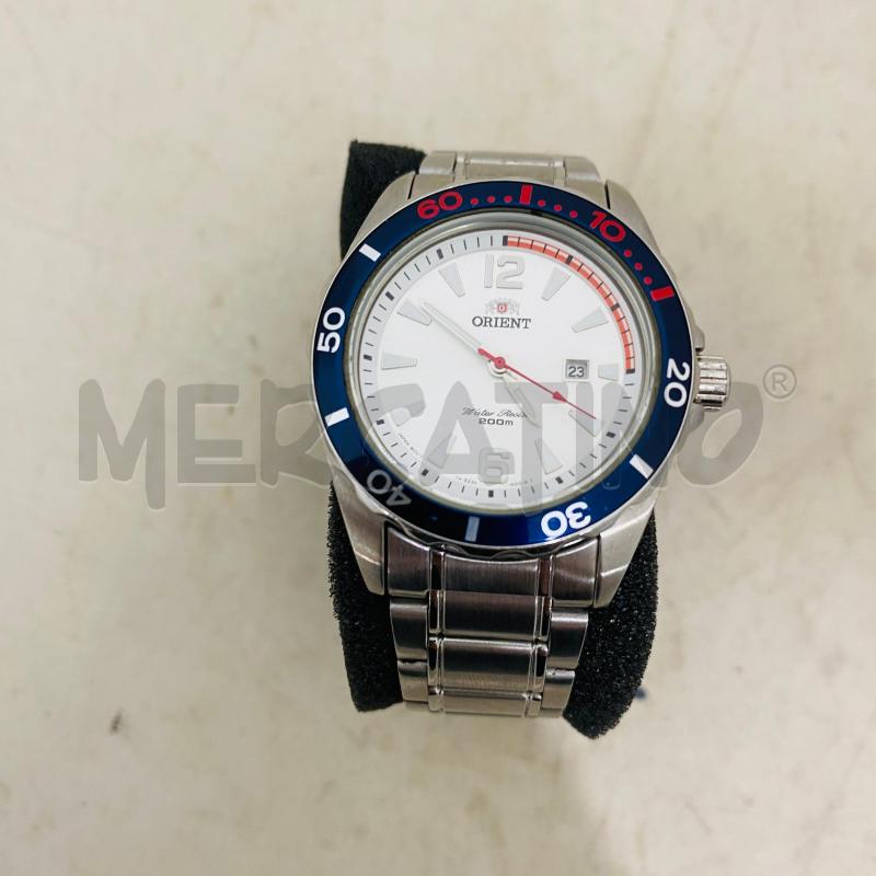 OROLOGIO DA POLSO ORIENT CINTURINO ACCIAIO QUADRANTE BLU ROSSO | Mercatino dell'Usato Lago patria - giugliano in c. 3