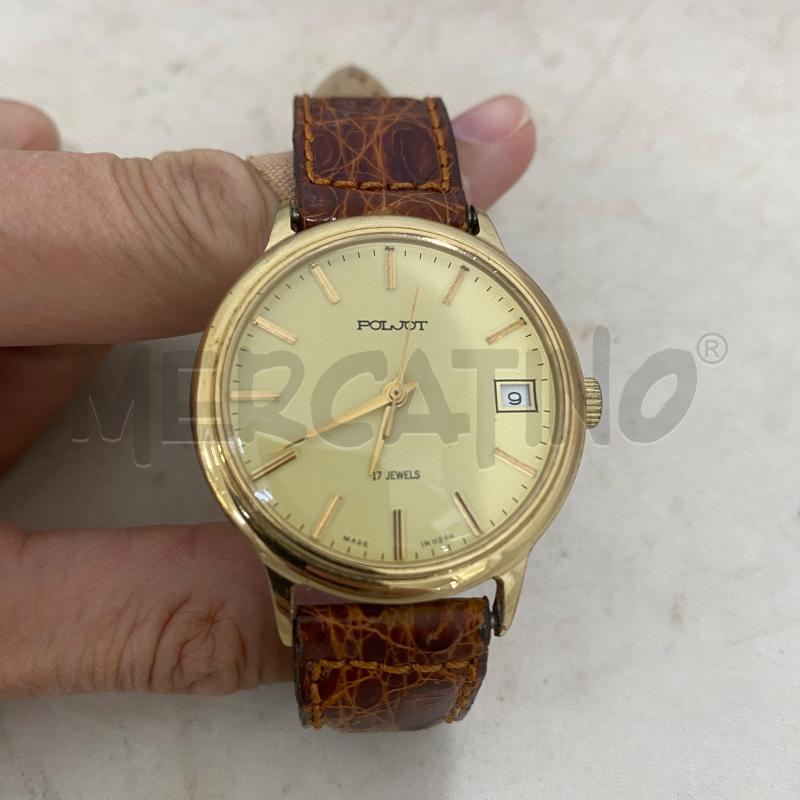 OROLOGIO DA POLSO POLJOT MECCANICO CINTURINO MARRONE  | Mercatino dell'Usato Lago patria - giugliano in c. 1