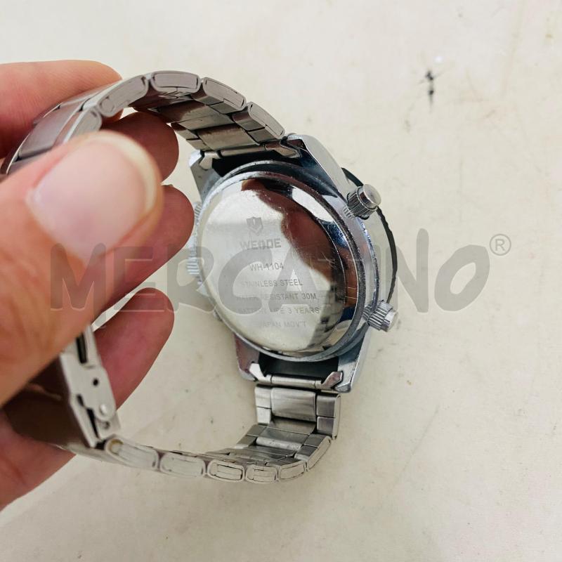 OROLOGIO DA POLSO WEIDE ACCIAIO QUADRANTE NERO | Mercatino dell'Usato Lago patria - giugliano in c. 3