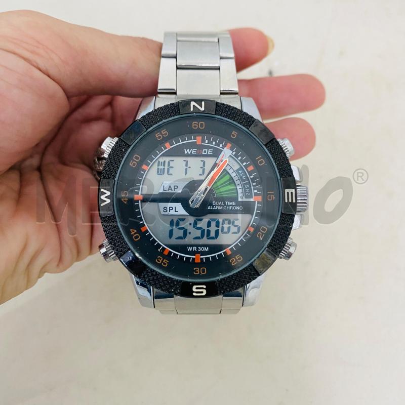 OROLOGIO DA POLSO WEIDE ACCIAIO QUADRANTE NERO | Mercatino dell'Usato Lago patria - giugliano in c. 4