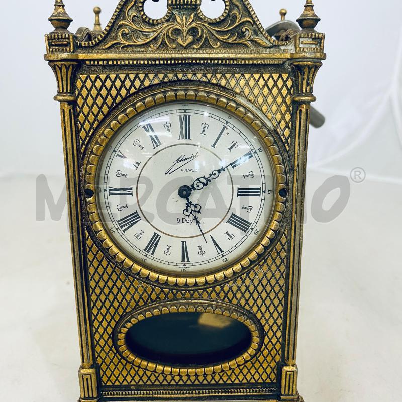 OROLOGIO DA TAVOLO CARICA A CHIAVE METALLODORATO TEDESCO | Mercatino dell'Usato Lago patria - giugliano in c. 1