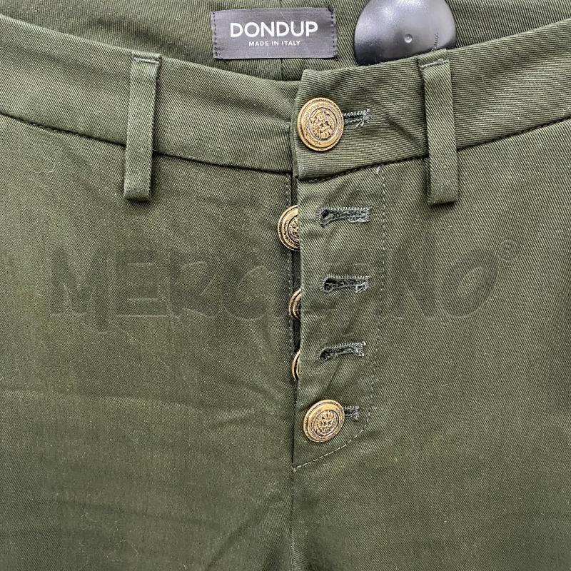 PANTALONE DONNA DONDUP VERDE BOTTONI GIOIELLO CON STEMMA | Mercatino dell'Usato Lago patria - giugliano in c. 2