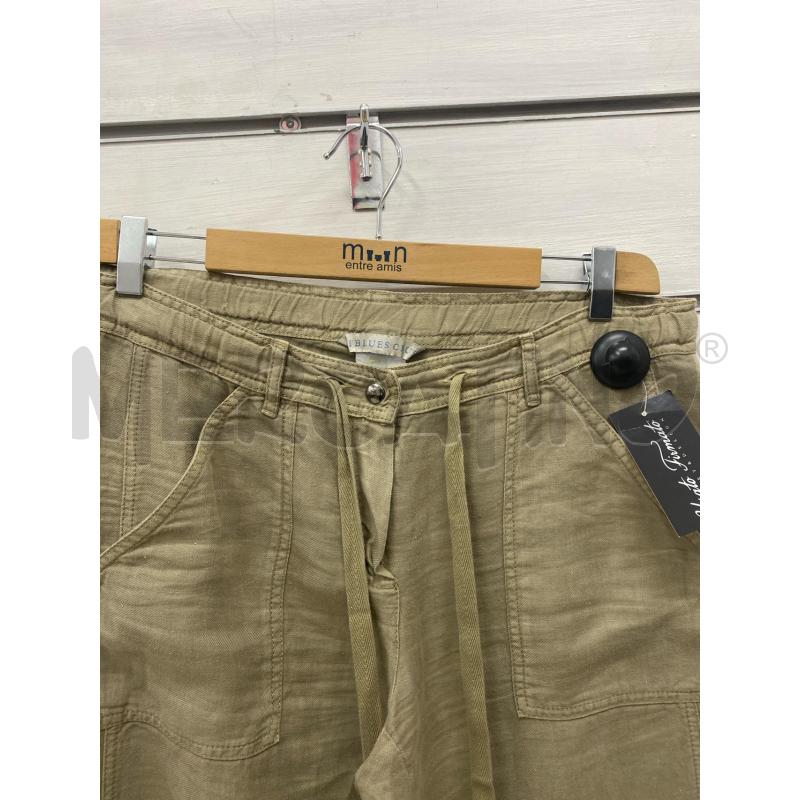 PANTALONE DONNA I BLUES 100%LINO SABBIA | Mercatino dell'Usato Lago patria - giugliano in c. 2