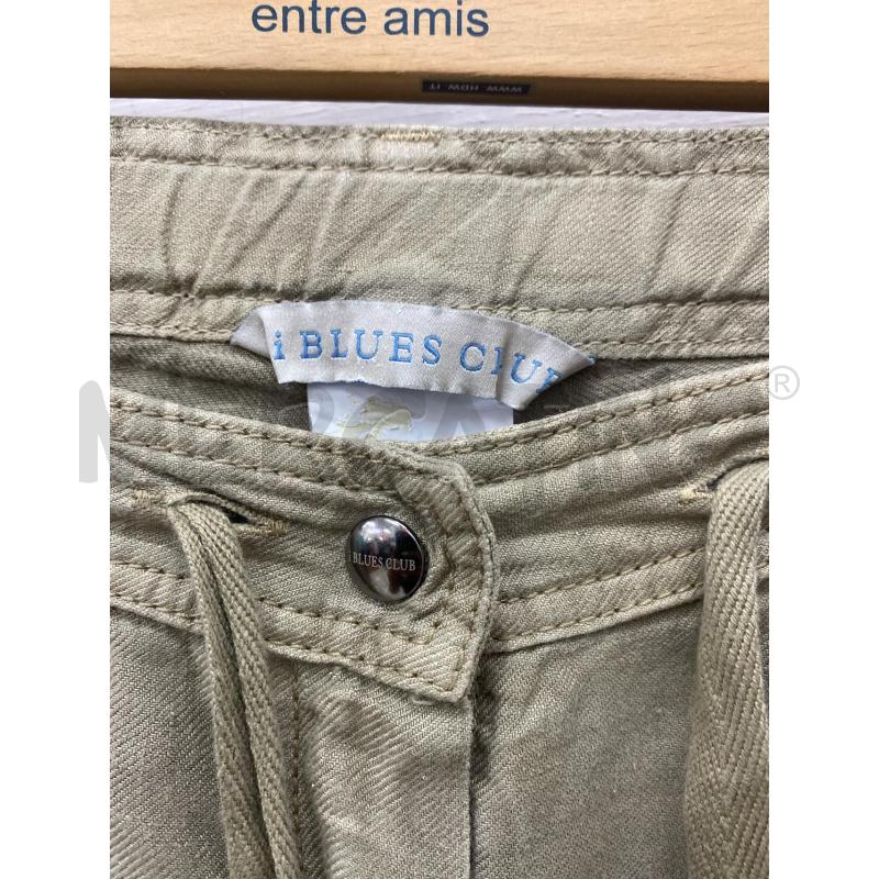 PANTALONE DONNA I BLUES 100%LINO SABBIA | Mercatino dell'Usato Lago patria - giugliano in c. 3