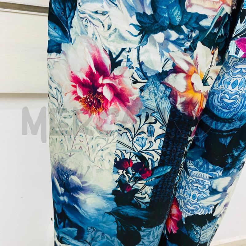 PANTALONE DONNA LIU.JO BLU FIORI ROSSI LACCIO GAMBA LARGA | Mercatino dell'Usato Lago patria - giugliano in c. 3