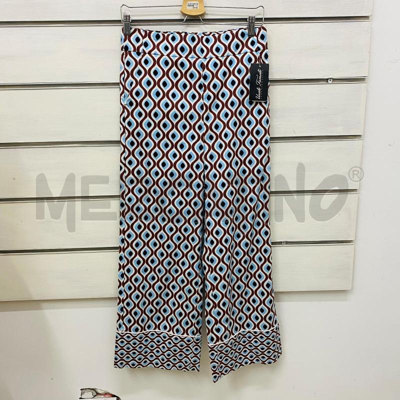 PANTALONE DONNA MARELLA FANTASIA ETNICA AZZURRO MARRONE | Mercatino dell'Usato Lago patria - giugliano in c. 1
