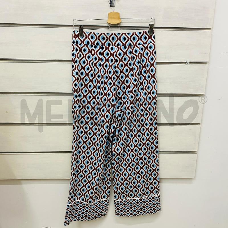 PANTALONE DONNA MARELLA FANTASIA ETNICA AZZURRO MARRONE | Mercatino dell'Usato Lago patria - giugliano in c. 4