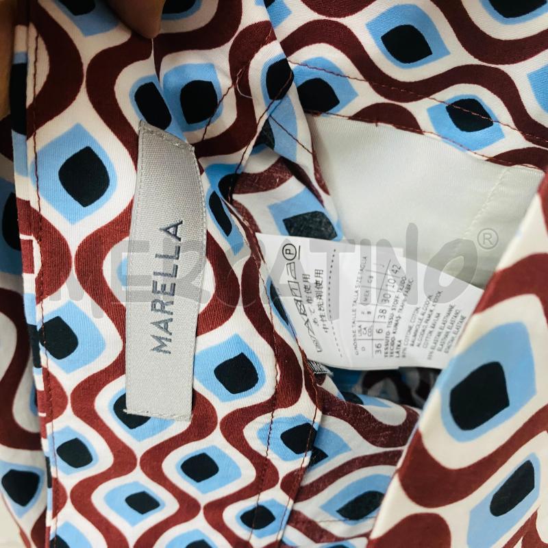 PANTALONE DONNA MARELLA FANTASIA ETNICA AZZURRO MARRONE | Mercatino dell'Usato Lago patria - giugliano in c. 5