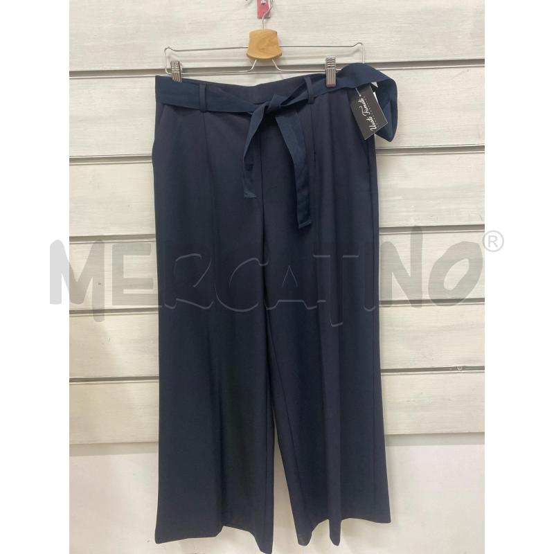PANTALONE DONNA MAX&CO BLU GAMBA LARGA CINTURA A NASTRO | Mercatino dell'Usato Lago patria - giugliano in c. 1