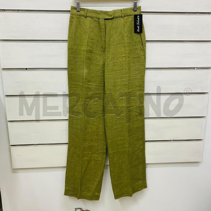 PANTALONE DONNA MAX MARA LINO VERDE MILITARE  | Mercatino dell'Usato Lago patria - giugliano in c. 1