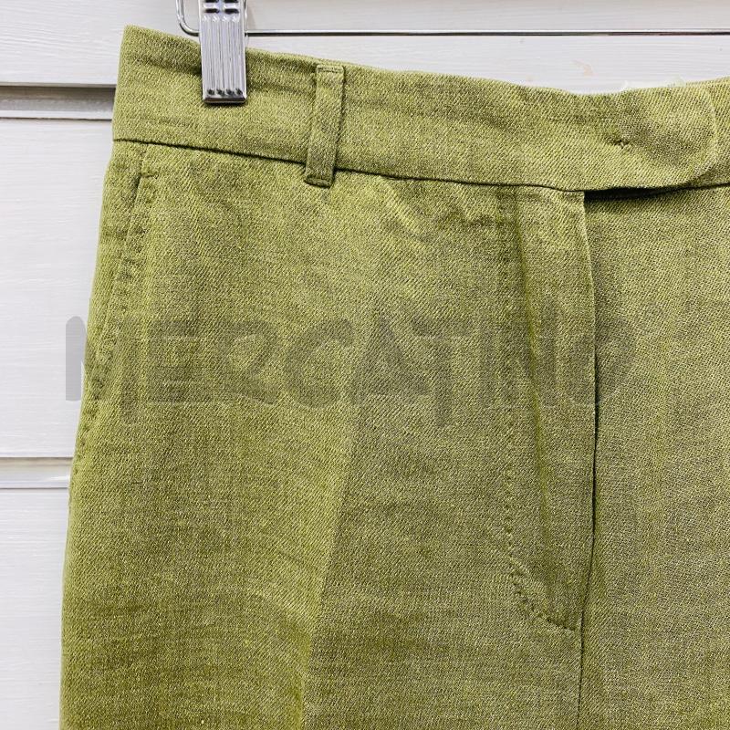 PANTALONE DONNA MAX MARA LINO VERDE MILITARE  | Mercatino dell'Usato Lago patria - giugliano in c. 3