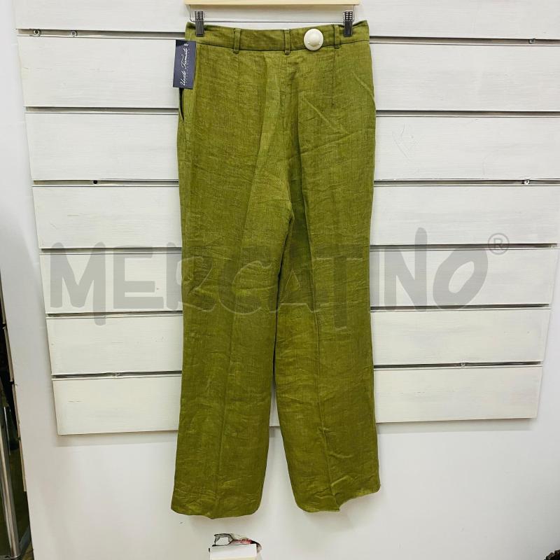 PANTALONE DONNA MAX MARA LINO VERDE MILITARE  | Mercatino dell'Usato Lago patria - giugliano in c. 4