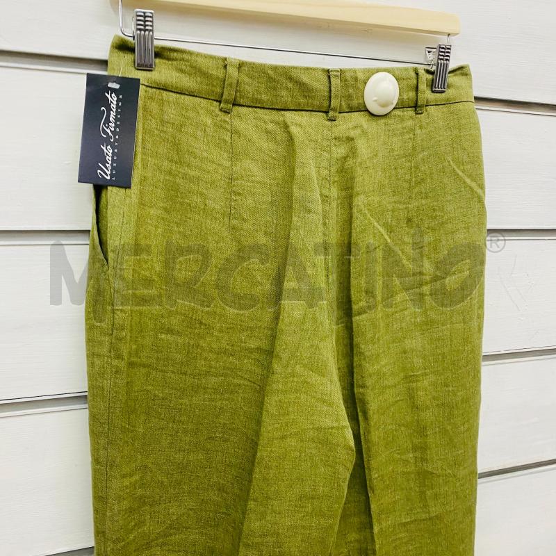 PANTALONE DONNA MAX MARA LINO VERDE MILITARE  | Mercatino dell'Usato Lago patria - giugliano in c. 5