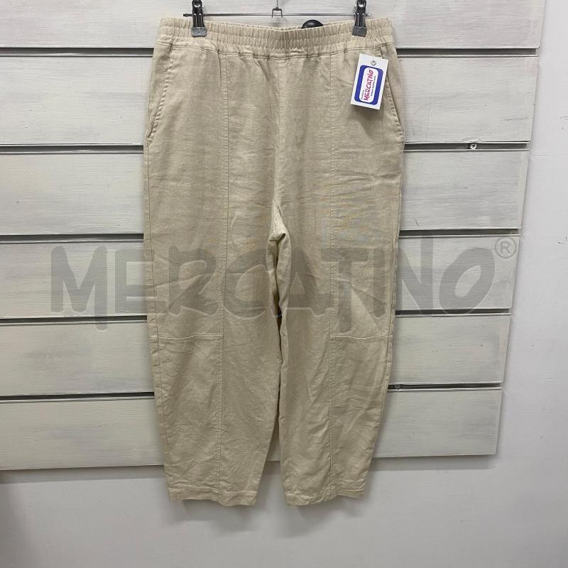 PANTALONE DONNA ZARA BEIGE LINO  | Mercatino dell'Usato Lago patria - giugliano in c. 1