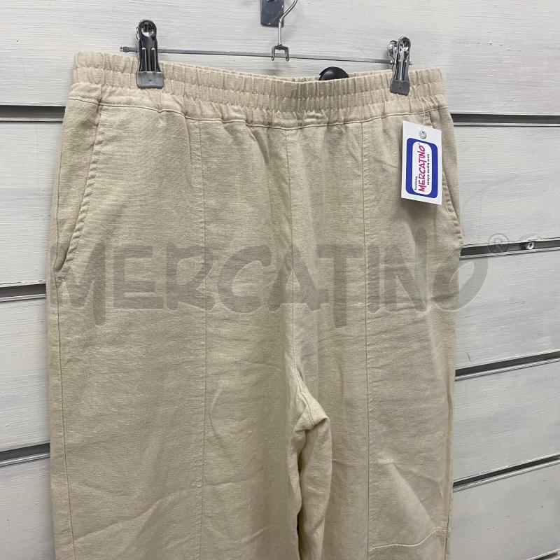 PANTALONE DONNA ZARA BEIGE LINO  | Mercatino dell'Usato Lago patria - giugliano in c. 2