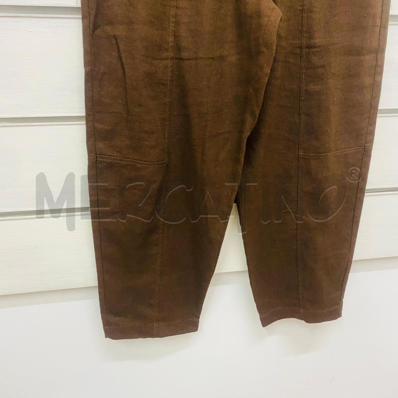 PANTALONE DONNA ZARA LINO MARRONE | Mercatino dell'Usato Lago patria - giugliano in c. 3