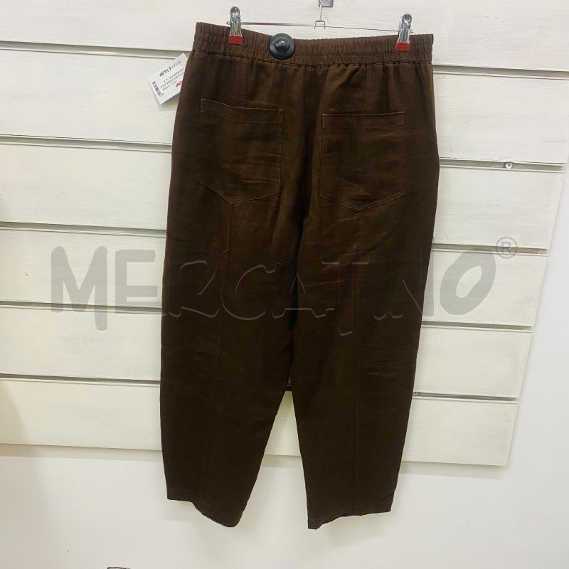 PANTALONE DONNA ZARA LINO MARRONE | Mercatino dell'Usato Lago patria - giugliano in c. 4