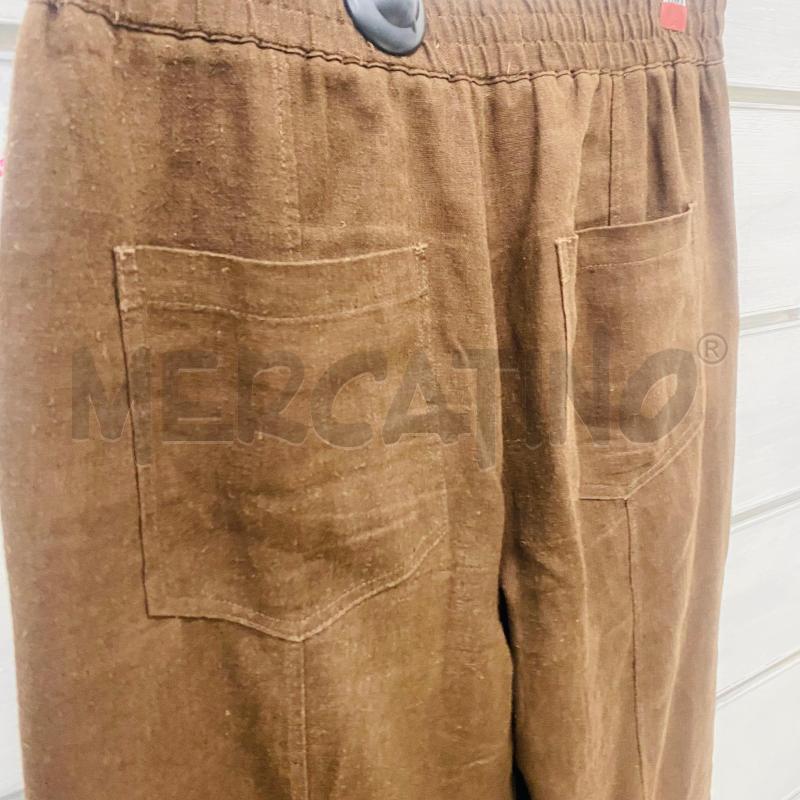 PANTALONE DONNA ZARA LINO MARRONE | Mercatino dell'Usato Lago patria - giugliano in c. 5