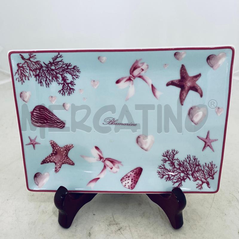 PIATTINO BLUMARINE ROSA SFONDOAZZURRO DISEGNO MARE | Mercatino dell'Usato Lago patria - giugliano in c. 4