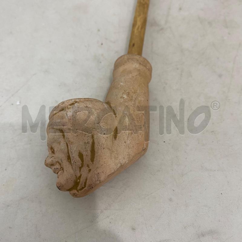 PIPA TERRACOTTA CN VOLTO | Mercatino dell'Usato Lago patria - giugliano in c. 3