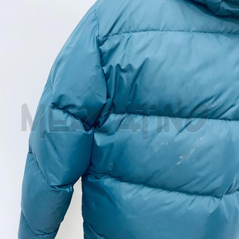 PIUMINO DONNA WOOLRICH IMBOTTITO VERDE PELO CAPPUCCIO MARRONE | Mercatino dell'Usato Lago patria - giugliano in c. 4