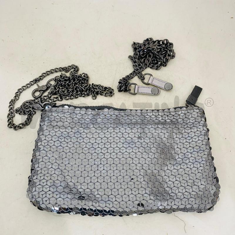 POCHETTE PINKO 12D1MNZA88 GRIGIA PAILLETTES CATENA | Mercatino dell'Usato Lago patria - giugliano in c. 1