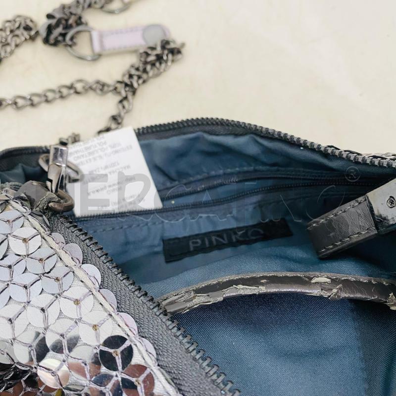POCHETTE PINKO 12D1MNZA88 GRIGIA PAILLETTES CATENA | Mercatino dell'Usato Lago patria - giugliano in c. 3