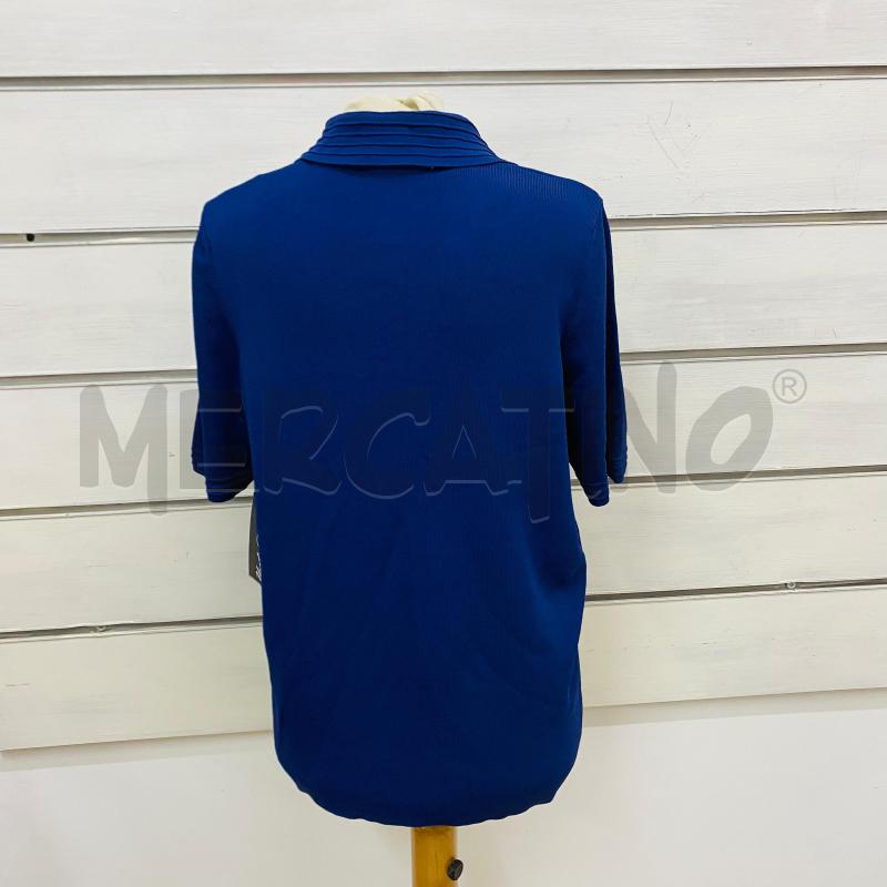 POLO DONNA LUISA SPAGNOLI BLU BOTTONI TASCHINO  | Mercatino dell'Usato Lago patria - giugliano in c. 5