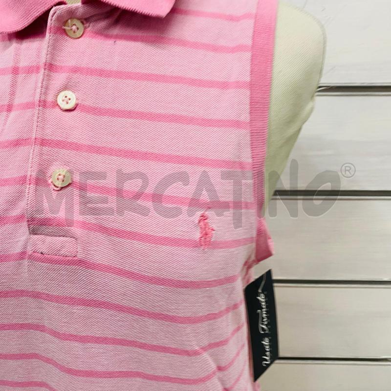 POLO DONNA RALPH LAUREN ROSA RIGA | Mercatino dell'Usato Lago patria - giugliano in c. 2