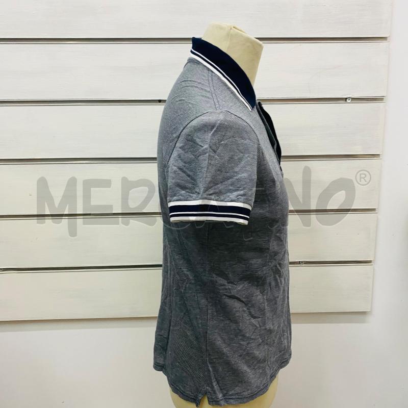 POLO UOMO D&G LAVORATA RIGHE BIANCHE BLU  | Mercatino dell'Usato Lago patria - giugliano in c. 3