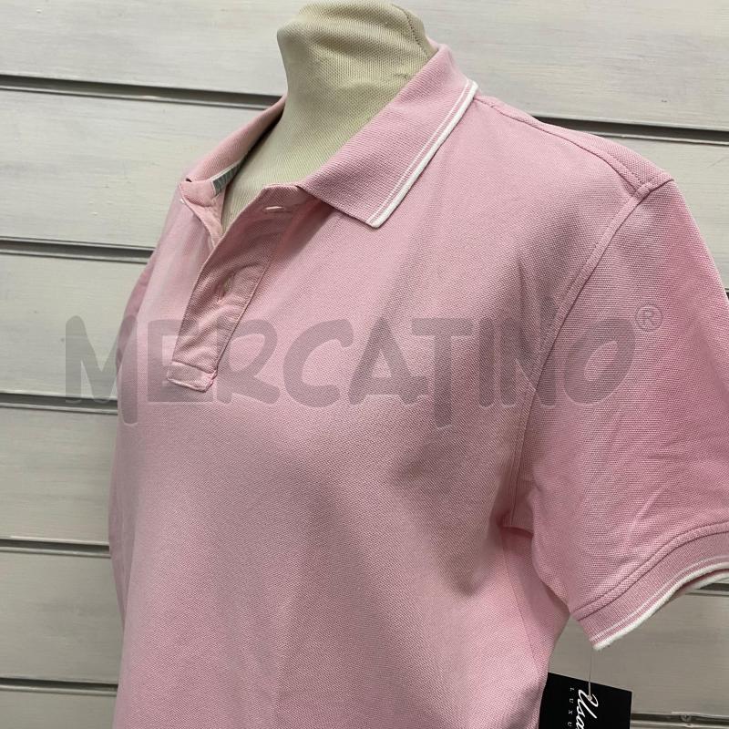 POLO UOMO REFRIGUE ROSA PROFILO BIANCO | Mercatino dell'Usato Lago patria - giugliano in c. 2
