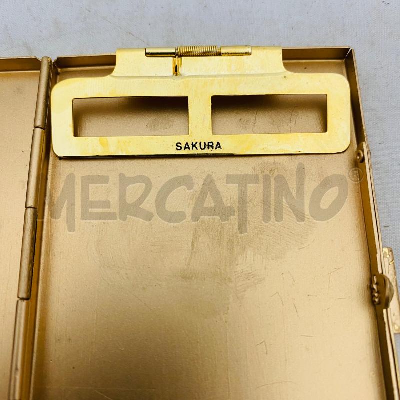 PORTA BIGLIETTINI SAKURA METALLO DORATO | Mercatino dell'Usato Lago patria - giugliano in c. 4