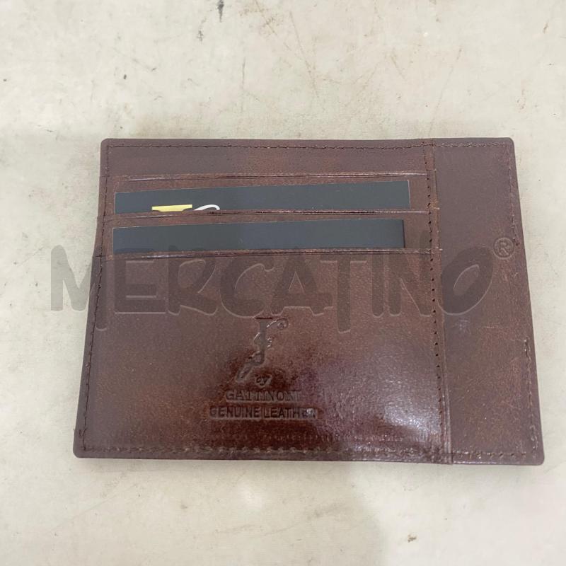 PORTA FOGLIO GATTINONI VERA PELLE MARRONE | Mercatino dell'Usato Lago patria - giugliano in c. 2