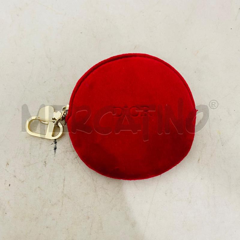 PORTA MONETE DIOR BEAUTY ROTONDO ROSSO VELLUTO | Mercatino dell'Usato Lago patria - giugliano in c. 1