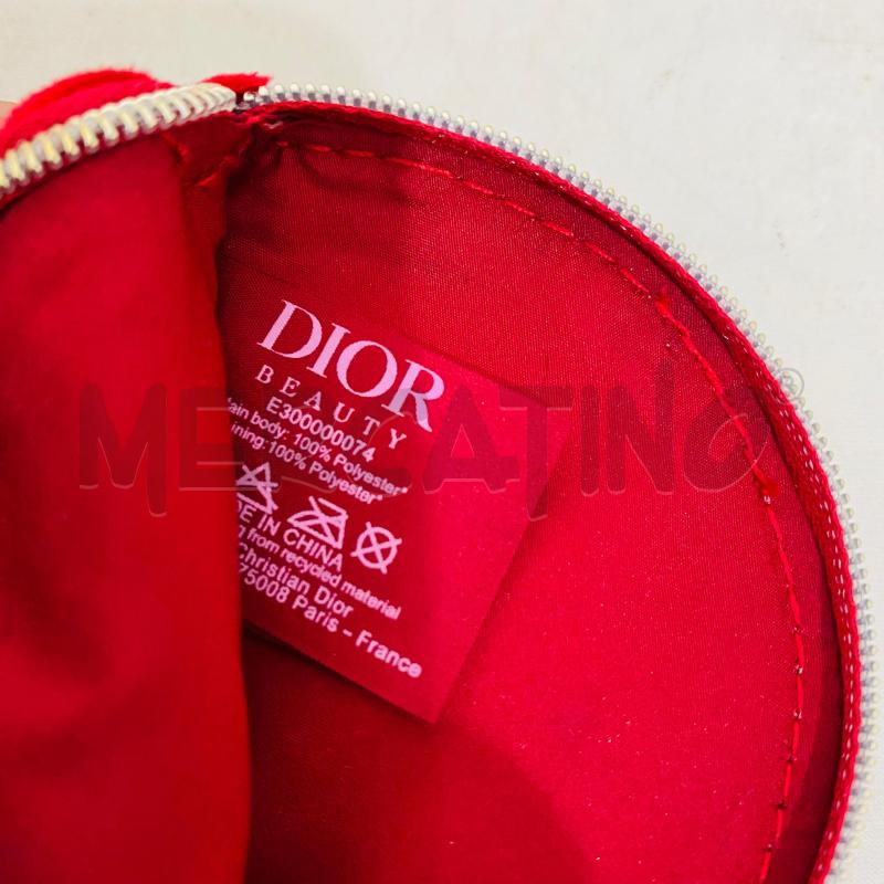 PORTA MONETE DIOR BEAUTY ROTONDO ROSSO VELLUTO | Mercatino dell'Usato Lago patria - giugliano in c. 4