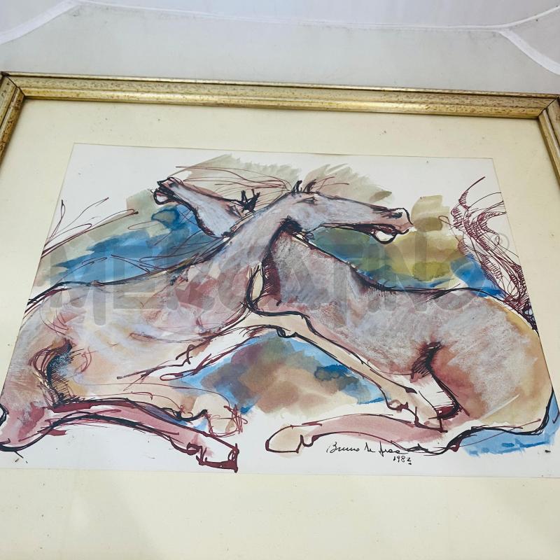 QUADRO BRUNO DE LUCA 1982 CAVALLI | Mercatino dell'Usato Lago patria - giugliano in c. 3