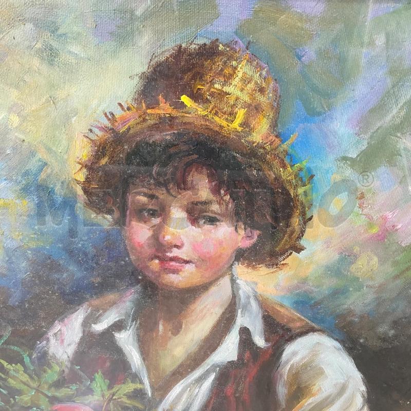 QUADRO CORNICE DORATA VOLTO BAMBINO  | Mercatino dell'Usato Lago patria - giugliano in c. 3