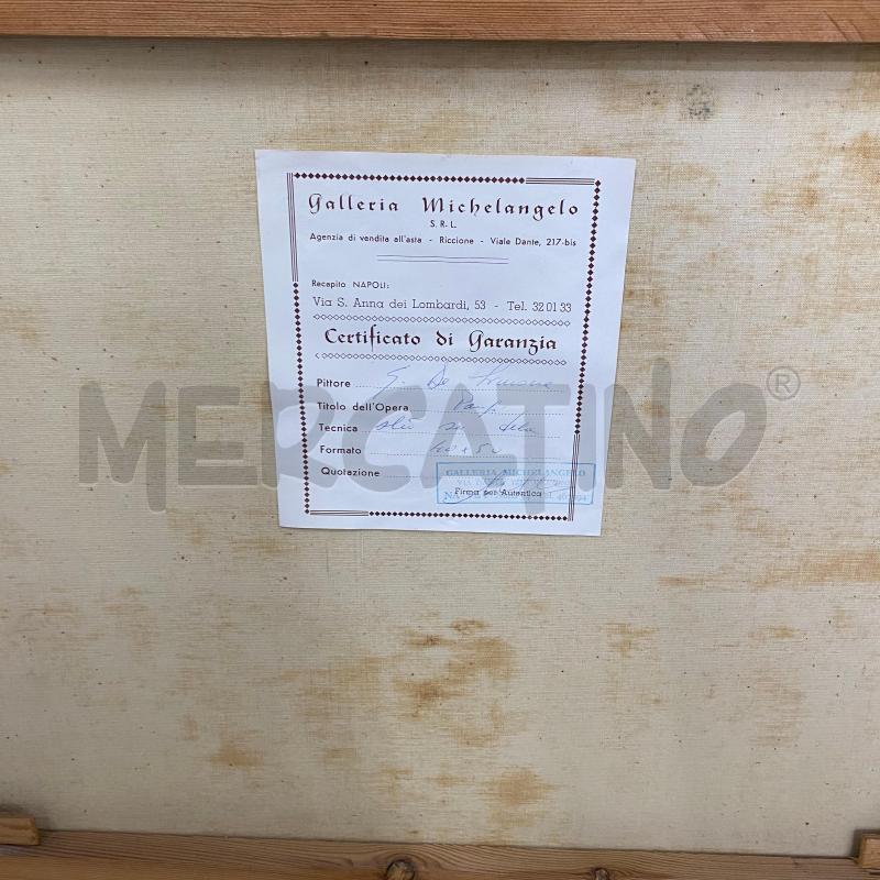 QUADRO G.DE SIMONE PAESAGGIO URBANO CORNICE DORATA  | Mercatino dell'Usato Lago patria - giugliano in c. 4